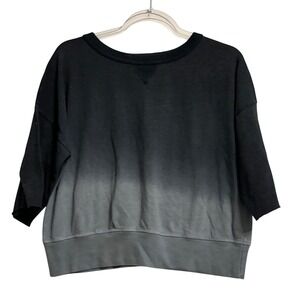 MONROW‎ Sweatshirt Tee  XS Ombre Blue Pullover 3/4 Sleeve